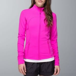 Lululemon Forme Jacket Hot Pink With Cuffins Size 6